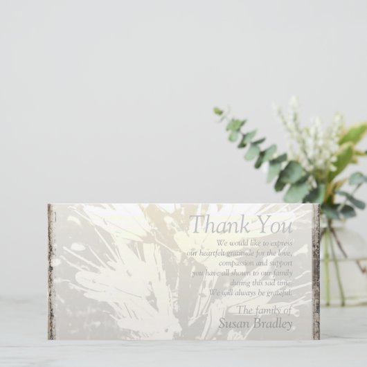 Elegant Floral Pattern Sympathie Hartelijk dank Bedankkaart (Staand voorkant)