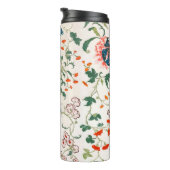 Elegant Floral Pattern Thermosbeker (Geroteerd rechts)