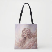 Elegant Floral Pattern Tote Bag (Devant)
