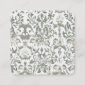 Elegant Floral Pattern Vierkante Visitekaartje (Achterkant)