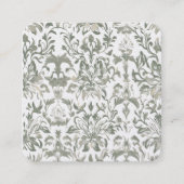 Elegant Floral Pattern Vierkante Visitekaartje (Voorkant)