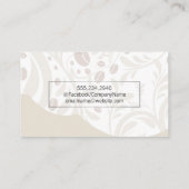 Elegant Floral Pattern Visitekaartje (Achterkant)