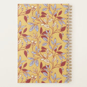 Elegant Floral Pattern with Red and Blue Leaves (Dos)