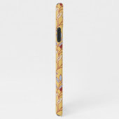 Elegant Floral Pattern with Red and Blue Leaves iPhone Hoesje (Rechterkant)