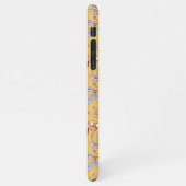 Elegant Floral Pattern with Red and Blue Leaves iPhone Hoesje (Linkerkant)