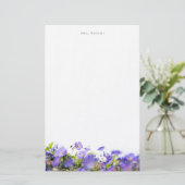 Elegant floral Personalized Briefpapier (Staand voorkant)