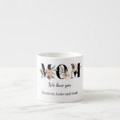 Elegant Floral Personalized Mom Espresso Mug (Devant)