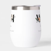 Elegant Floral Personalized Mom Wine Tumbler (Gauche)