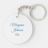 Elegant Floral Personalized Nurse Prayer Sleutelhanger (Achterkant)