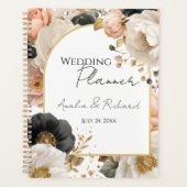 Elegant Floral Personalized Wedding Planner (Devant)