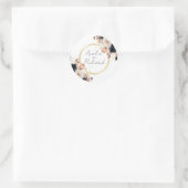 Elegant Floral Personalized Wedding Sticker (Tas)