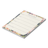 Elegant  Floral Personalized Weekly Planner Notitieblok (Gedraaid)