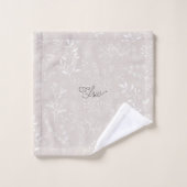 Élégant floral personnalisé (Gant de toilette)