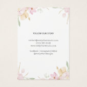 Élégant floral personnalisé Bijoux d'oreille (Dos)