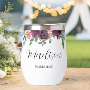 Elégant Floral Personnalisé Bridesmaid Proposition
