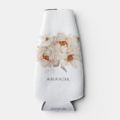 Élégant Floral Personnalisé Glacière de bouteille (Devant)