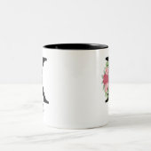 Élégant Floral Personnalisé Monogramme Café Mug K (Centre)