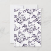 Elegant Floral Photo Wedding RSVP Kaartje (Achterkant)