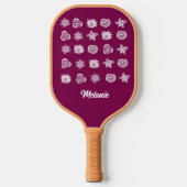 elegant floral pickleball paddle (Voorkant)