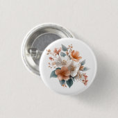 Elegant Floral Pinback Button 💐✨ (Voorkant /achterkant)