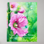 Elegant Floral Pink Art Poster (Voorkant)