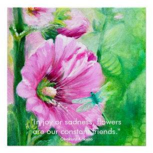 Elegant Floral Pink Art Poster Perfect Poster