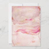 Elegant Floral Pink Girls Baptisme Kaart (Achterkant)