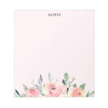 Elegant Floral Pink Notitieblok - maak het Aangepa
