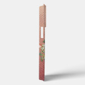 Elegant Floral Pink Rose  Gold Script Name  Case-Mate iPhone Case (Achterkant / Rechts)