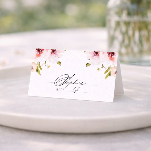 Elegant Floral Place Card