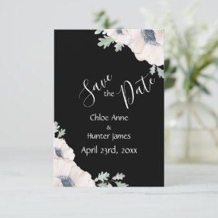 Elegant Floral Poppy Chic Modern Simple Save The Date