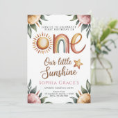 Elegant Floral Princess Invitation (Debout devant)
