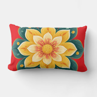 Elegant Floral Print Decorative Pillow Kussen