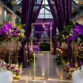 Elegant Floral Purple Luminous Violets Wedding 