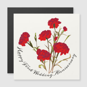  Elegant  Floral Red Carnance