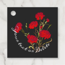  Elegant  Floral Red Carnance