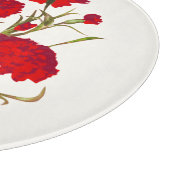 Elegant Floral Red Carnance Snijplank (Hoek)