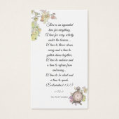 Élégant Floral Religieux Bible Sagesse Signet (Devant)