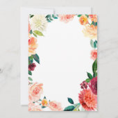 Elegant Floral Retirement Party Kaart (Achterkant)