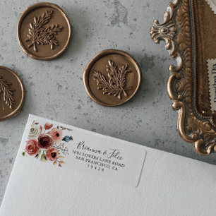 Elegant Floral Return Address Label