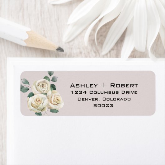 Elegant Floral Return Address Label (Insitu)