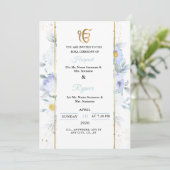 Elegant Floral Rokha Ceremony Invitation (Debout devant)