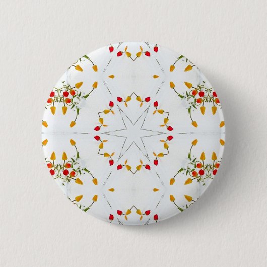 Elegant Floral Ronde Button 5,7 Cm (Voorkant)