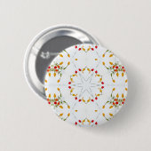 Elegant Floral Ronde Button 5,7 Cm (Voorkant /achterkant)