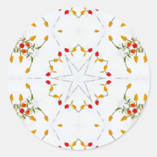 Elegant  Floral Ronde Sticker