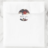 Elegant Floral Ronde Sticker (Tas)