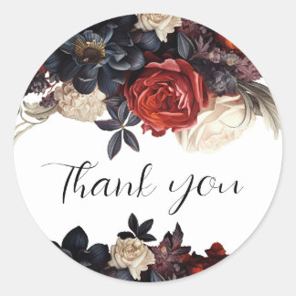 Elegant Floral Ronde Sticker