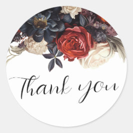 Elegant Floral Ronde Sticker