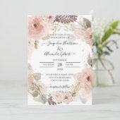 Elegant Floral Roos Gold Eucalyptus Leaf Greenery (Staand voorkant)