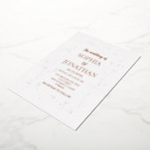 Elegant floral roos gold foil bruiloft folie uitnodiging (Gedraaid)